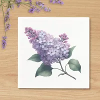 Elegant Lilac Flower Branch Pretty Cocktail Napkins