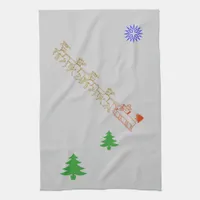 Kitchen Towel - Santa and Sleigh