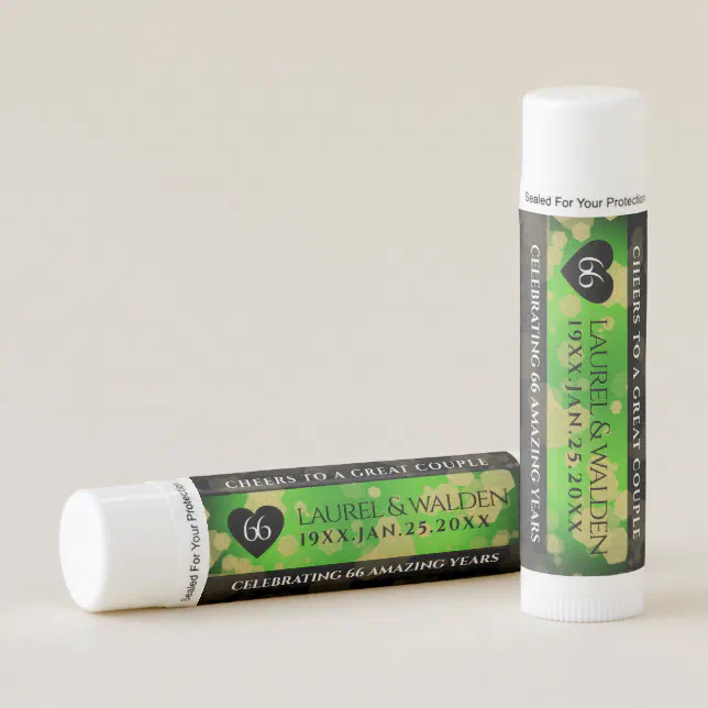 Elegant 66th Titanite Wedding Anniversary Lip Balm