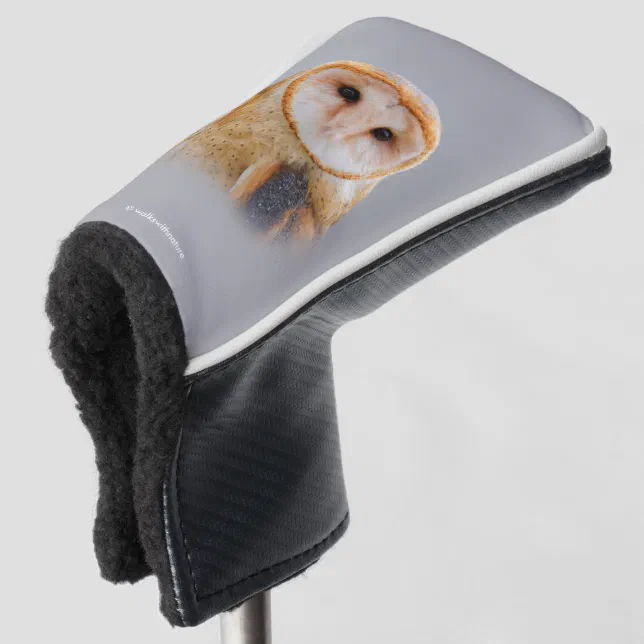 A Serene and Beautiful Barn Owl Golf Head Cover