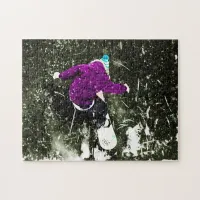 Purple Snowboarder Jigsaw Puzzle