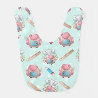 Back to School Elephant Pattern Baby Bib