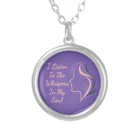 Custom Inspirational Purple Pendant Necklace