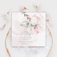 Wedding | Woodland Blush Pink Rose Invitation