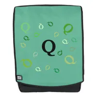 Backpack - Jumbled Letters in Greens