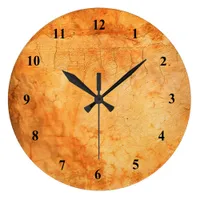 Italian style terracotta brick wall large clock