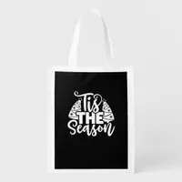 Tis Season To Careful - Retro Vintage Style Grocery Bag