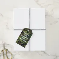 Army themed Birthday Party Gift Tags