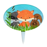 Woodland Creatures Baby Shower Cupcake Topper