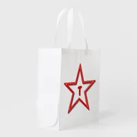 Polyester Bag - Red Star with Letter