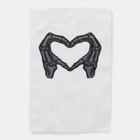 Skeleton Hands Forming A Heart  Garden Flag