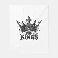 No Kings In America Minimal Clean Fleece Blanket