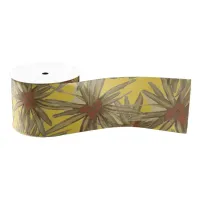 Exotic Bromeliads Pattern Grosgrain Ribbon