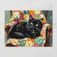National Black Cat Day Holidays Postcard