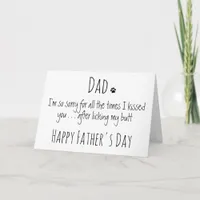 Funny Dog Dad Humor Personalized Father's Day Card