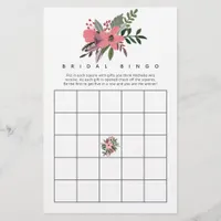 Modern Grandeur Plum and Pink Floral Bridal Bingo