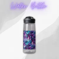 Beautiful Turquoise & Pink Abstract Pattern | Water Bottle