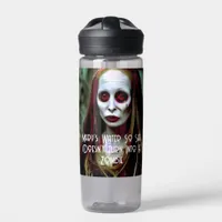 Creepy Zombie Monogram Water Bottle