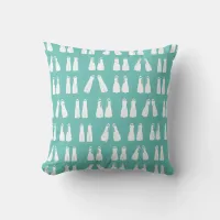 Scuba Dive Diving Fins on Teal Blue Throw Pillow