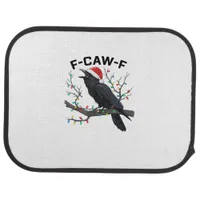 Crow F-Caw-F Funny Retro Christmas Lights Santa Ha Car Floor Mat
