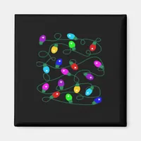 Christmas Lights -Let's Get Lit Lights- Merry & Br Magnet