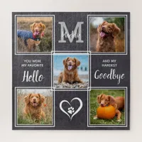 Personalized Pet Memorial Pet Loss Photo Collage Jigsaw Puzzle