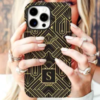 Art Deco Monogram iPhone 16 Pro Case