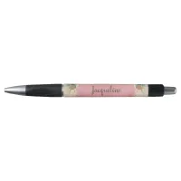 Oh So Girly Pink and Gold Vintage Floral Pen