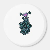 Beautiful Skeleton Hands With A Heart Signal For H Magnet