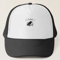 F-Caw-F Angry Crow Raven Funny Gothic Humor Bird P Trucker Hat