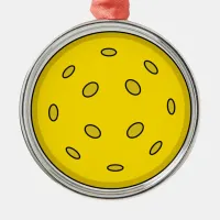 Pickleball Christmas Metal Ornament