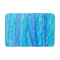 Aqua Blue, Purple and Teal Coastal Decor Bath Mat