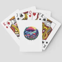 Goblincore Colorful Mushrooms Classic Poker Cards