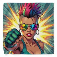 LGBT Lesbian Mohawk Uppercut Pop Art Bandana