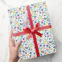 Vibrant Fiesta Floral Mexican Party Design Wrapping Paper