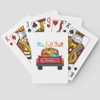 It’s Fall Y’all Pumpkin Red Poker Cards