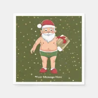 Funny Dirty Santa Christmas Collection Paper Cups Napkins