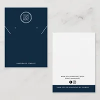 Add Your Logo Necklace Earrings Display Card