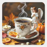Sending You Autumn Blessings | Pretty Fall Square Sticker