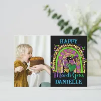 Rainbow Mardi Gras Card