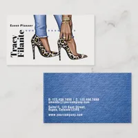 Glam Chic Zebra Fashion Business Card