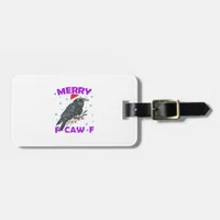 Funny Crow Christmas Classic Vintage Style Luggage Tag