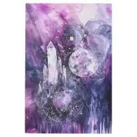 *~* Mandala SC3 Crystals Magenta Lavender Gold Metal Print