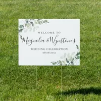 Wedding Eucalyptus Greenery Welcome Sign