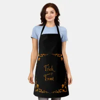 Pumpkin Orange Trick or Treat All-Over Print Apron