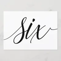 Wedding Table Numbers - Luxe Typography - Black 6