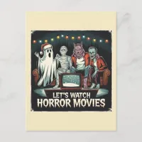 Horror Christmas Ghost Mummy Werewolf Zombie Postcard