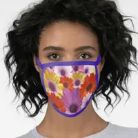 Colorful Medley of African Daisies Flowers Face Mask