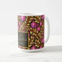 Magenta Gold Christmas Pattern#29 ID1009 Coffee Mug