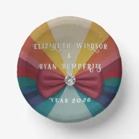 Colorful Elegant Rainbow Wedding Invitation  Paper Bowls